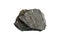 Cut out a big raw natural gneiss metamorphic rock isolated on a white background. Big stone for outdoor garden decoration.