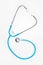 Cut-out stethoscope as the main tool for primary diagnosis of a cardiologist and therapist patient. Symbol of medical