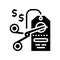 cut price glyph icon vector illustration