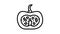 cut pumpkin line icon animation