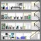 Cutaway Office Building with Interior Design Plan