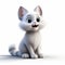 Cute 3d Animation Kitten With Big Ears - Cartoonish Disney Style