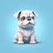 Cute 3d Bulldog Illustration With Subtle Gradients