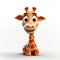 Cute 3d Cartoon Giraffe Clay Render - Bill Gekas Style