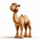Cute 3d Clay Render Of A Small Plastic Camel On White Background
