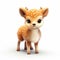 Cute 3d Deer Character Illustration With Realistic Details