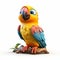 Cute 3d Parrot Clay Render - Bob Byerley Style