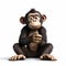 Cute 3d Pixar Chimp: Symbolic And Realistic Renderings Of A Chimpanzee