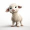 Cute 3d Pixar Style Sheep Baby On White Background