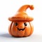 Cute 3d Render Of Good Friday Jackolantern With Mermaid Hat