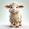 Cute 3d Rendered Lamb Face With Glasses - Playful And Innocent
