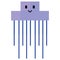 Cute 8 bit jellyfish illustration. Retro game sealife vector. Pixel tentacle clipart