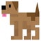 Cute 8bit pet dog vector illustration. Beagle pixel art