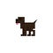 Cute 8bit pet spaniel dog vector illustration. Beagle pet puppy pixel art