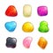 Cute abstract colorful glossy shapes