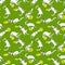 Cute activity dogs vector seamless pattern. Doodle background wi