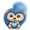 Cute and Adorable Blue Baby Hedgehog