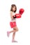 Cute and adorable boxing girl