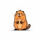 Cute And Adorable Cartoon Beaver - Vibrant, Creative, And Uhd