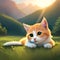 Cute and adorable cat - ai generated image