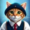 Cute and adorable cat - ai generated image