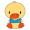 cute and adorable duck character