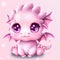 Cute and Adorable Fantasy kawaii baby dragon