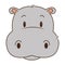 cute and adorable hippo character