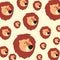 Cute and adorable lions pattern