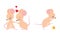 Cute adorable mice in different actions set. Couple of mouse in love cartoon vector illustration