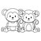 cute and adorable monkeys couple characters