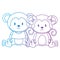 cute and adorable monkeys couple characters