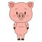 cute and adorable piggy character