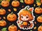 Cute adorable pumpkin girl