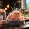 Cute and adorable soap bubbles display smiling and laughing faces