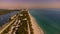 Cute aerial view of beautiful Hollywood city beach