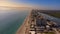 Cute aerial view of beautiful Hollywood city beach