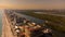 Cute aerial view of beautiful Hollywood city beach