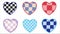 cute aesthetic heart shape checkerboard perfect for decoration for your design