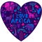 Cute Africa pattern in silhouette of heart with wild animals