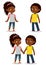 Cute African American children