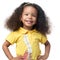 Cute african american small girl smiling