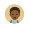 Cute Afro American crying baby emoticon. Tearful African child emoji. Weeping dark-skinned kid smiley. Painful facial expression