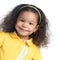 Cute afroamerican small girl smiling