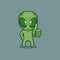 cute alien give likes