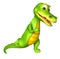 Cute Alligator cartoon character with running