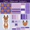 Cute ana fanny deer planner stickers 3