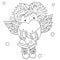 Cute angel heart Valentin doodle