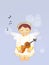 Cute Angel with violin