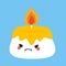 Cute Angry Candle Emoji Vector